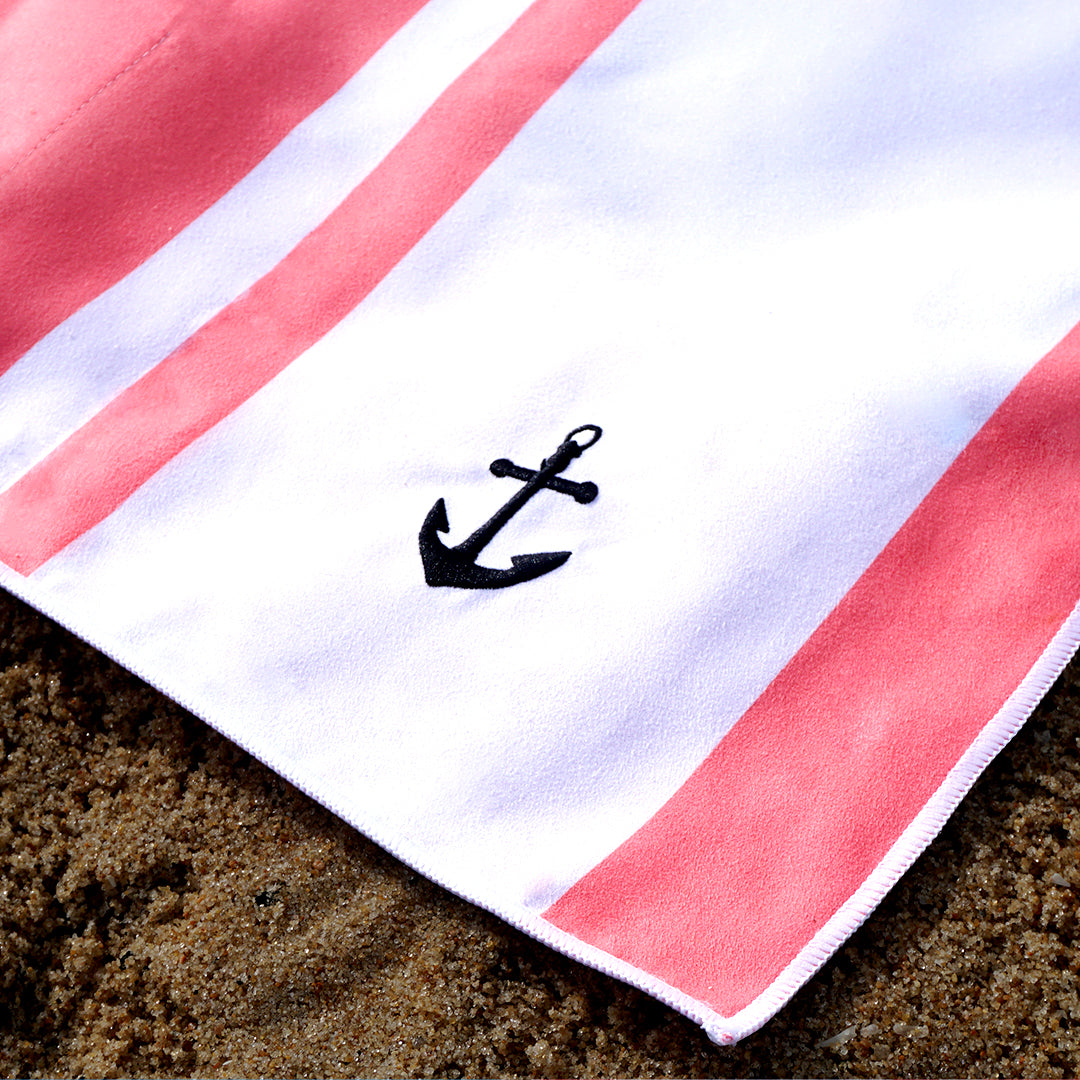 Coral red quick dry travel beach towel extra large xl sandfree