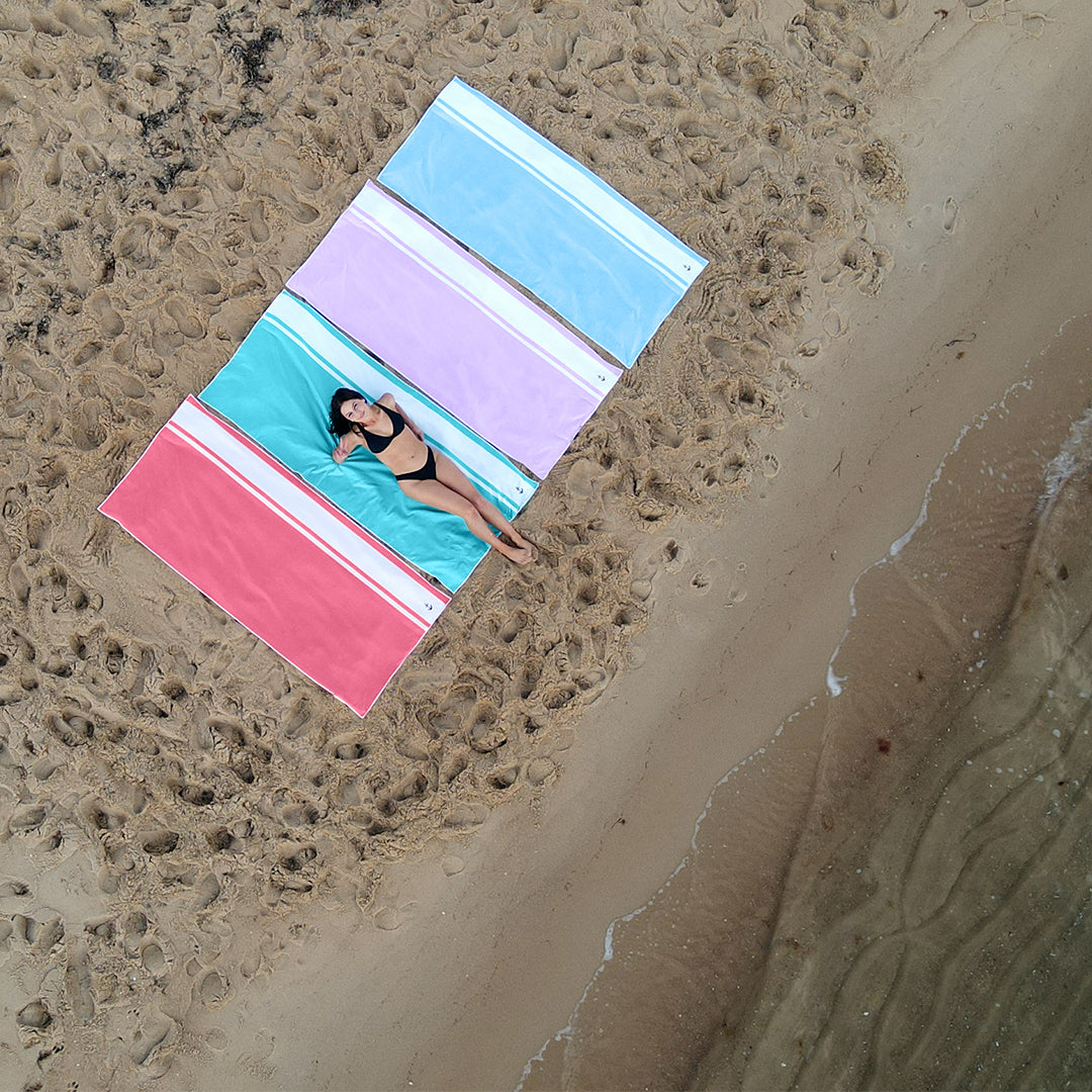 Big Lightweight Quick Dry Beach Towel With Pockets - Best Travel Gift